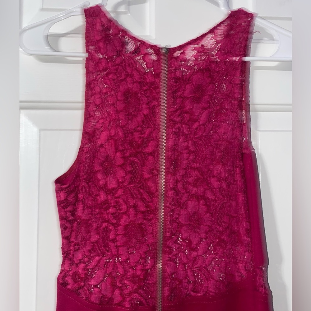 Raspberry-Colored Mini Dress - image 4